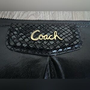 Coach Black Textured Clutch